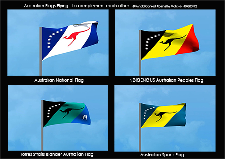 4 Australain Updated Flags Flying 447x316px